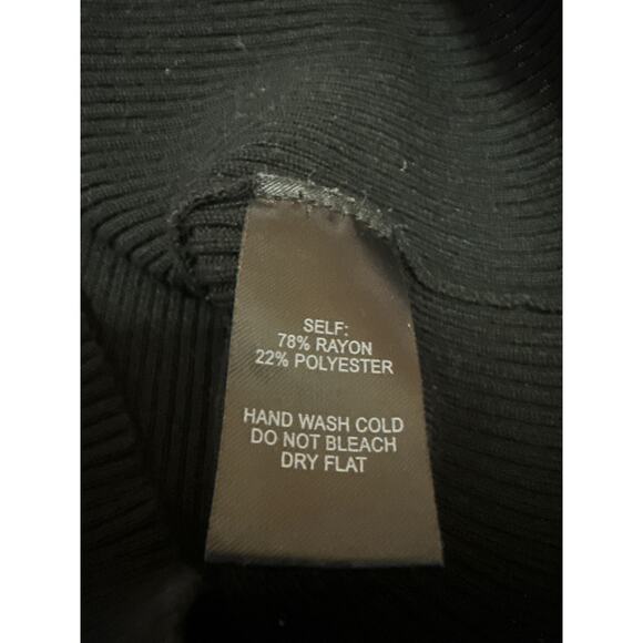 Lulus Black Rib Knit Sleeveless Racerback Cami Camisole Crop Tank Top Size S - Picture 4 of 4